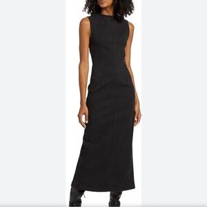 Reformation Kendi Denim Midi Dress Washed Black Sz 12